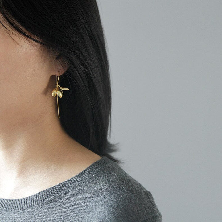 Boucles d'oreilles pendantes Magnolia Blomst | Élégants bijoux floraux en forme de goutte