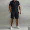 Herre Lynlås Polo og Shorts-Sæt | Letvægts Sommerkomfort