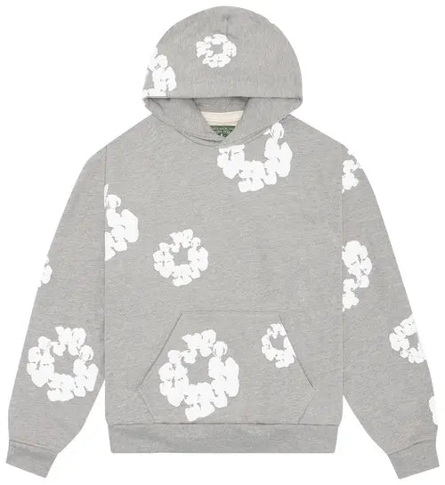 Unisex Denim-Stil Trykt Hættetrøje