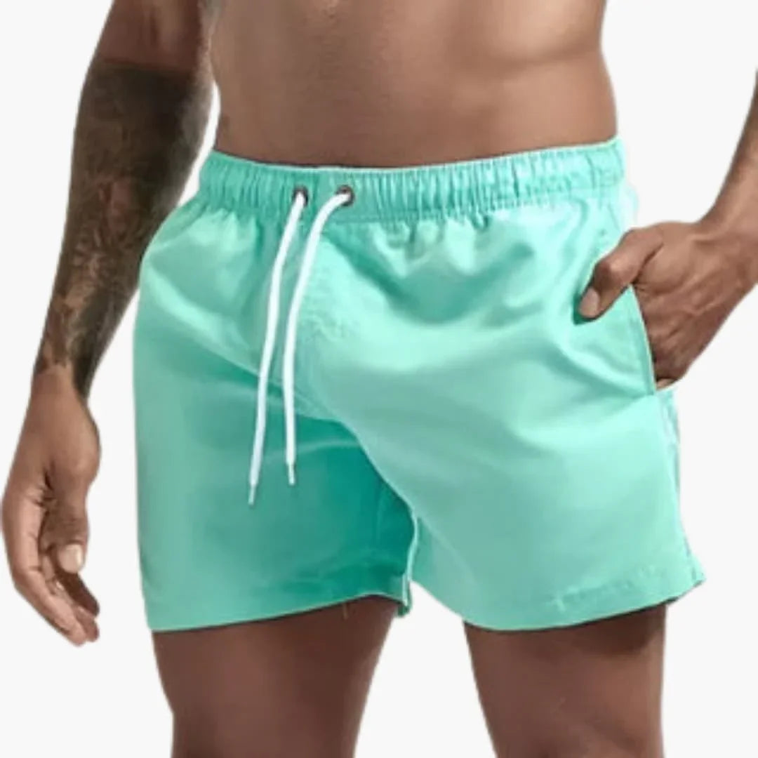 Herre Hurtigtørrende Badeshorts | 13 Farver Elastisk Talje