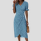 Robe midi Dame Blomster | Imprimé estival élégant