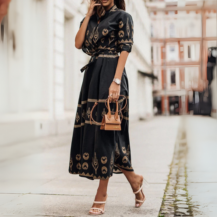 Robe d'été à manches courtes pour femme | Style coton
