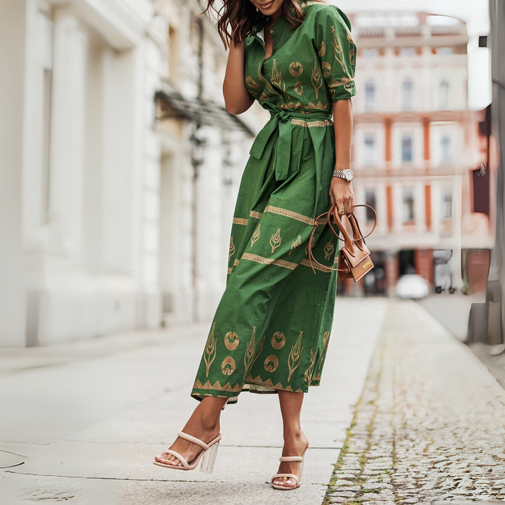 Robe d'été à manches courtes pour femme | Style coton