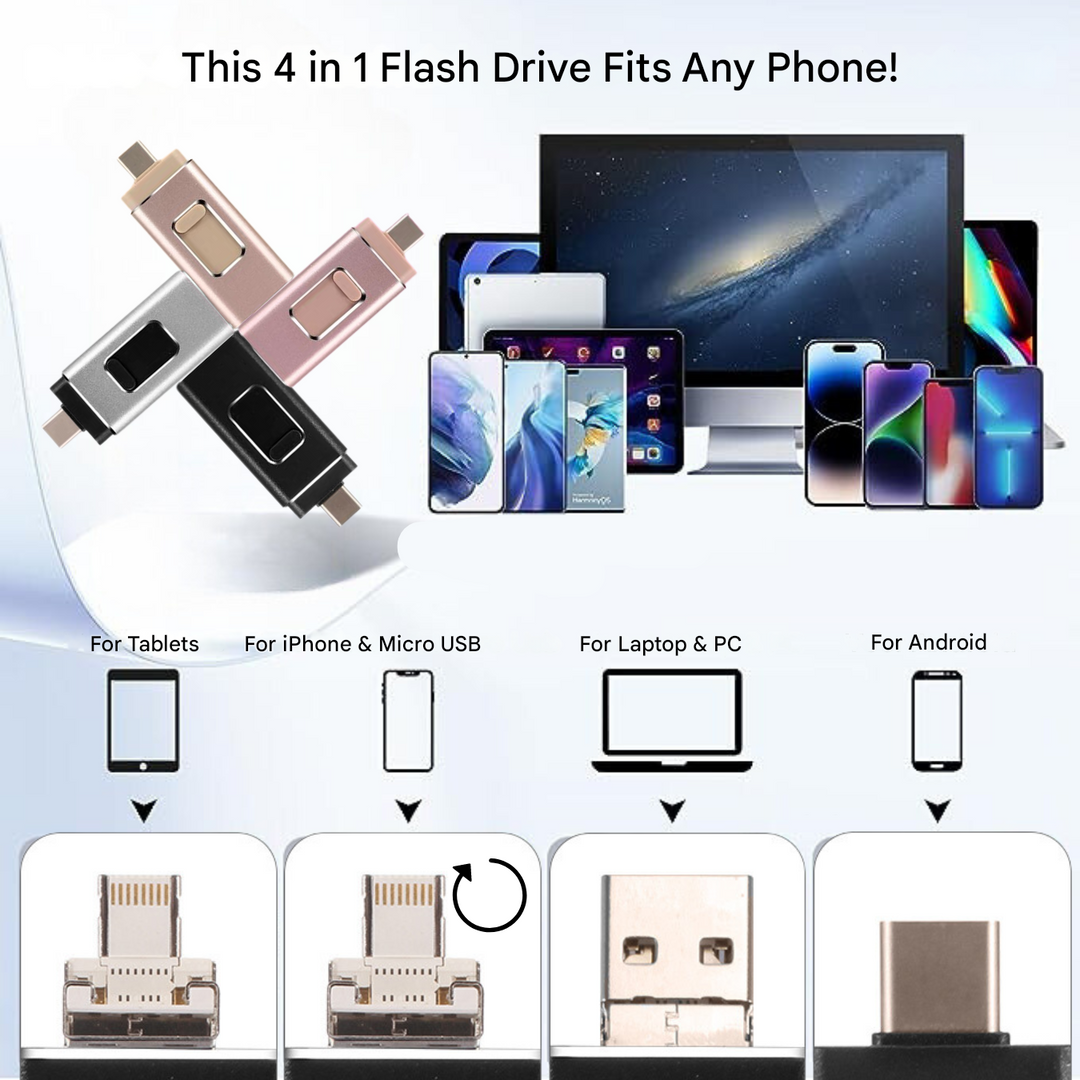 DataVault 4-v-1 USB flash disk