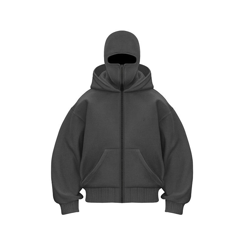 Overdimensioneret Hættetrøje Med Ansigtsmaske | Herre Gadetøj-Pullover