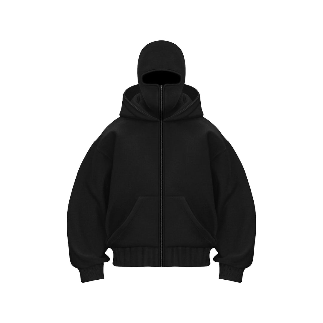 Overdimensioneret Hættetrøje Med Ansigtsmaske | Herre Gadetøj-Pullover