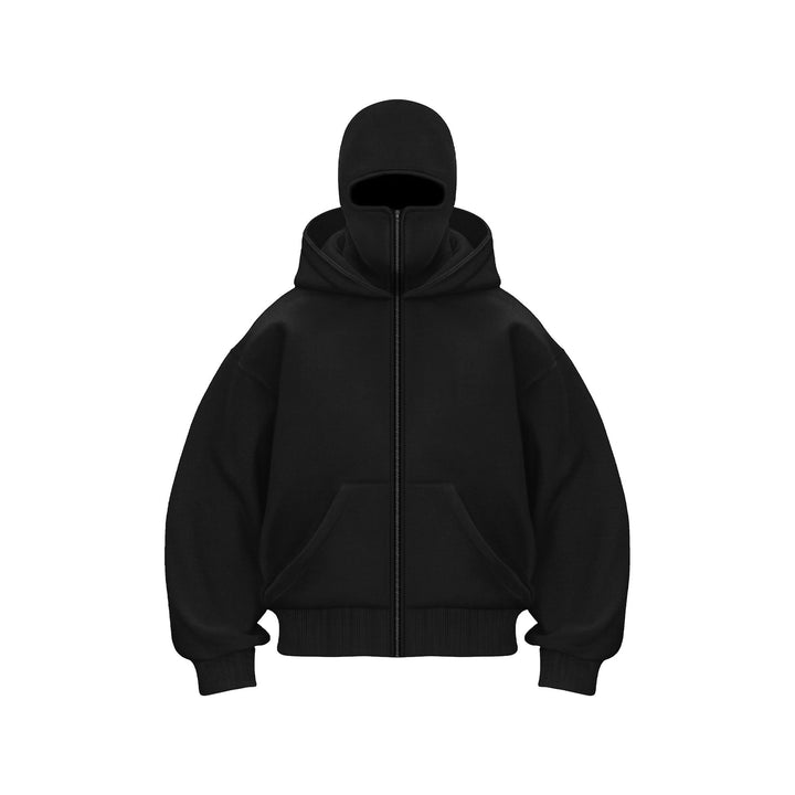 Overdimensioneret Hættetrøje Med Ansigtsmaske | Herre Gadetøj-Pullover