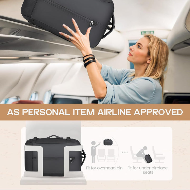 Sac à Dos de Voyage Étanche Extensible 40L | Port USB et Compartiment pour Ordinateur Portable 17"