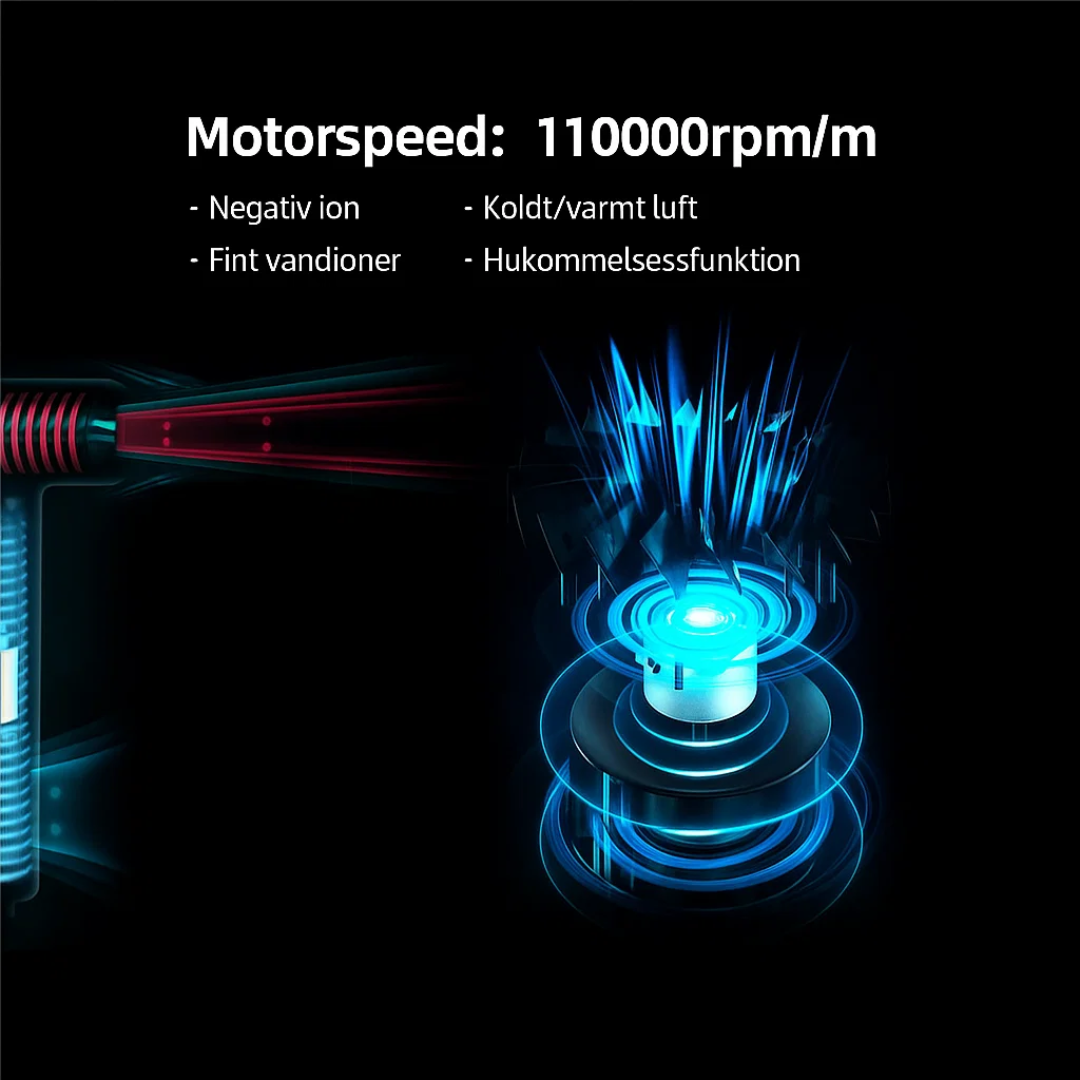 Uscător de păr magnetic | Coafare ușoară și uscare rapidă