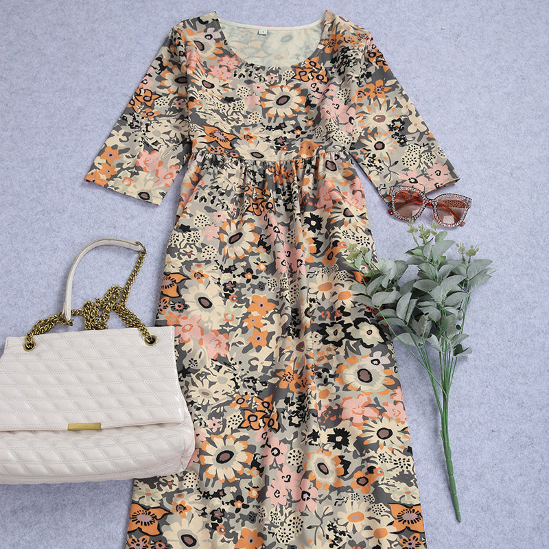 Una| Robe midi élégante à coupe ample