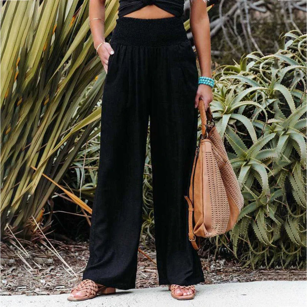 Grazia | Pantalons d'Été Taille Haute à Pattes Larges Pour Femmes