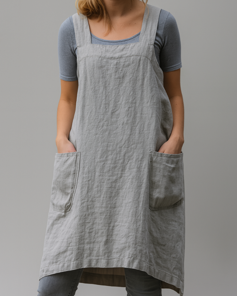 Robe d'été style tablier femme | Poches Coupe décontractée