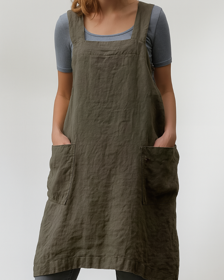 Robe d'été style tablier femme | Poches Coupe décontractée