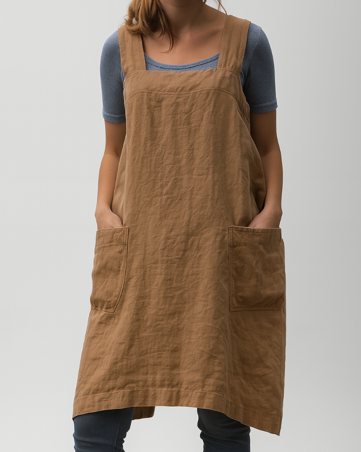 Robe d'été style tablier femme | Poches Coupe décontractée