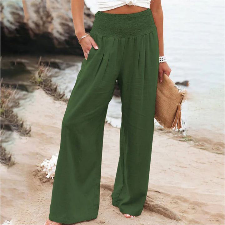 Grazia | Pantalons d'Été Taille Haute à Pattes Larges Pour Femmes