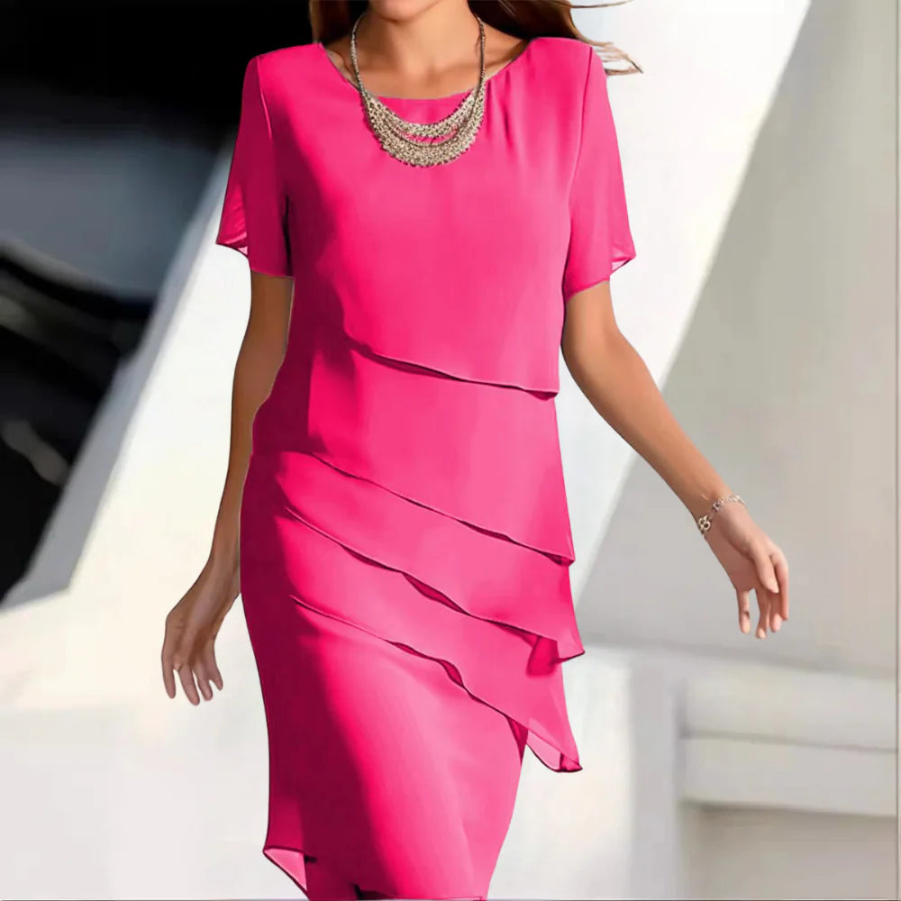 Robe midi en chiffon pour femme | Vêtements de luxe pour occasions