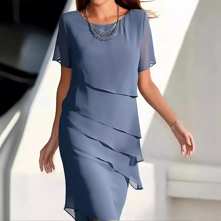 Robe midi en chiffon pour femme | Vêtements de luxe pour occasions