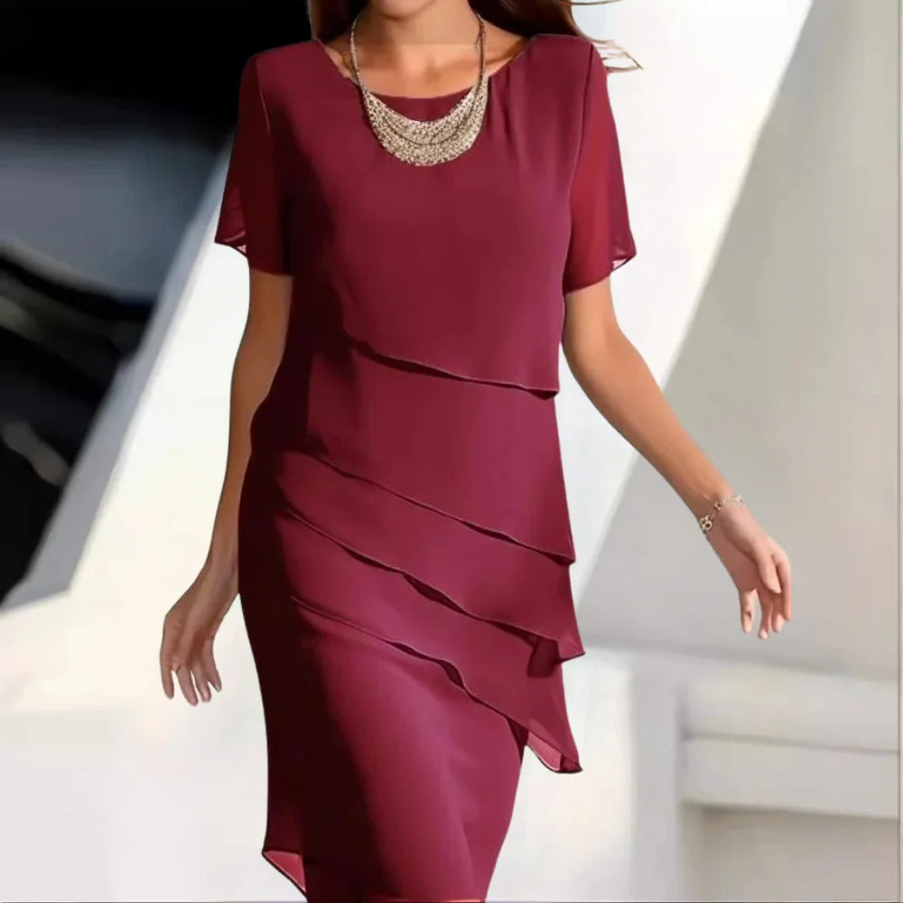 Robe midi en chiffon pour femme | Vêtements de luxe pour occasions