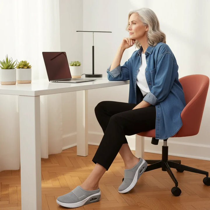 Dame Ortopædiske Slip-On Sandaler | Svangstøtte Indlægssål