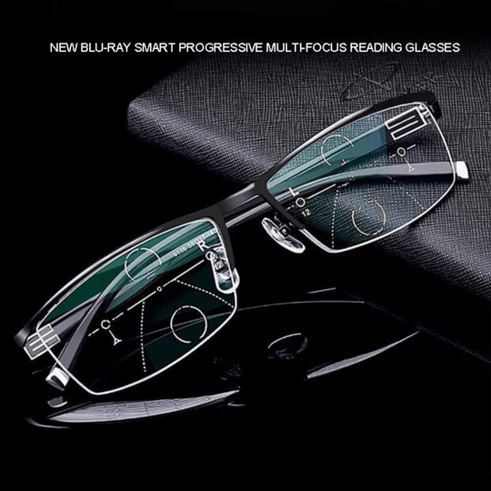 Lunettes de Lecture Progressives Multifocales | Filtre Lumière Bleue Fatigue Oculaire