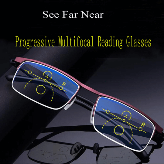 Lunettes de Lecture Progressives Multifocales | Filtre Lumière Bleue Fatigue Oculaire
