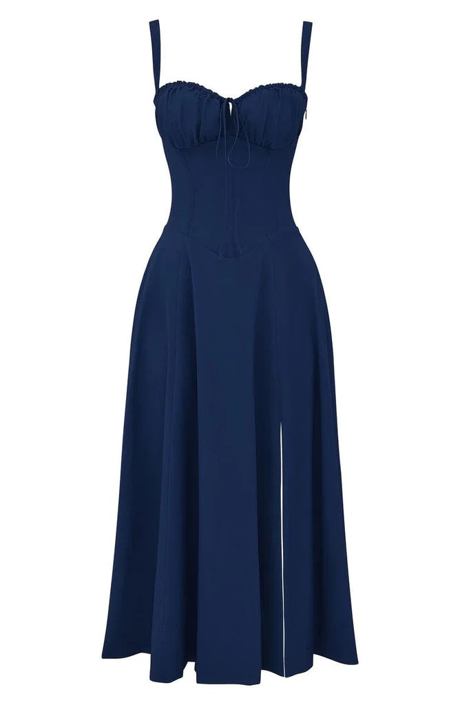 Robe bustier fleurie femme | Coupe cintrée à la taille