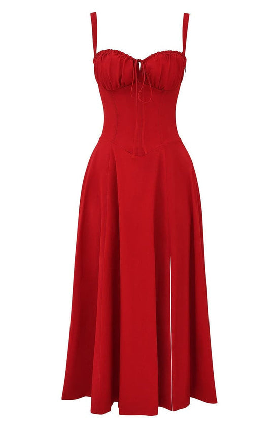 Robe bustier fleurie femme | Coupe cintrée à la taille