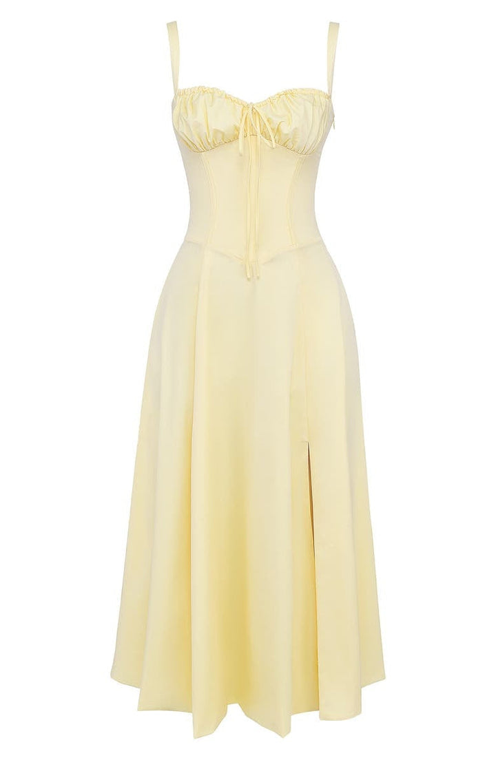 Robe bustier fleurie femme | Coupe cintrée à la taille