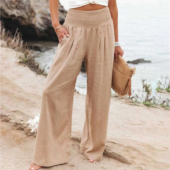 Grazia | Pantalons d'Été Taille Haute à Pattes Larges Pour Femmes