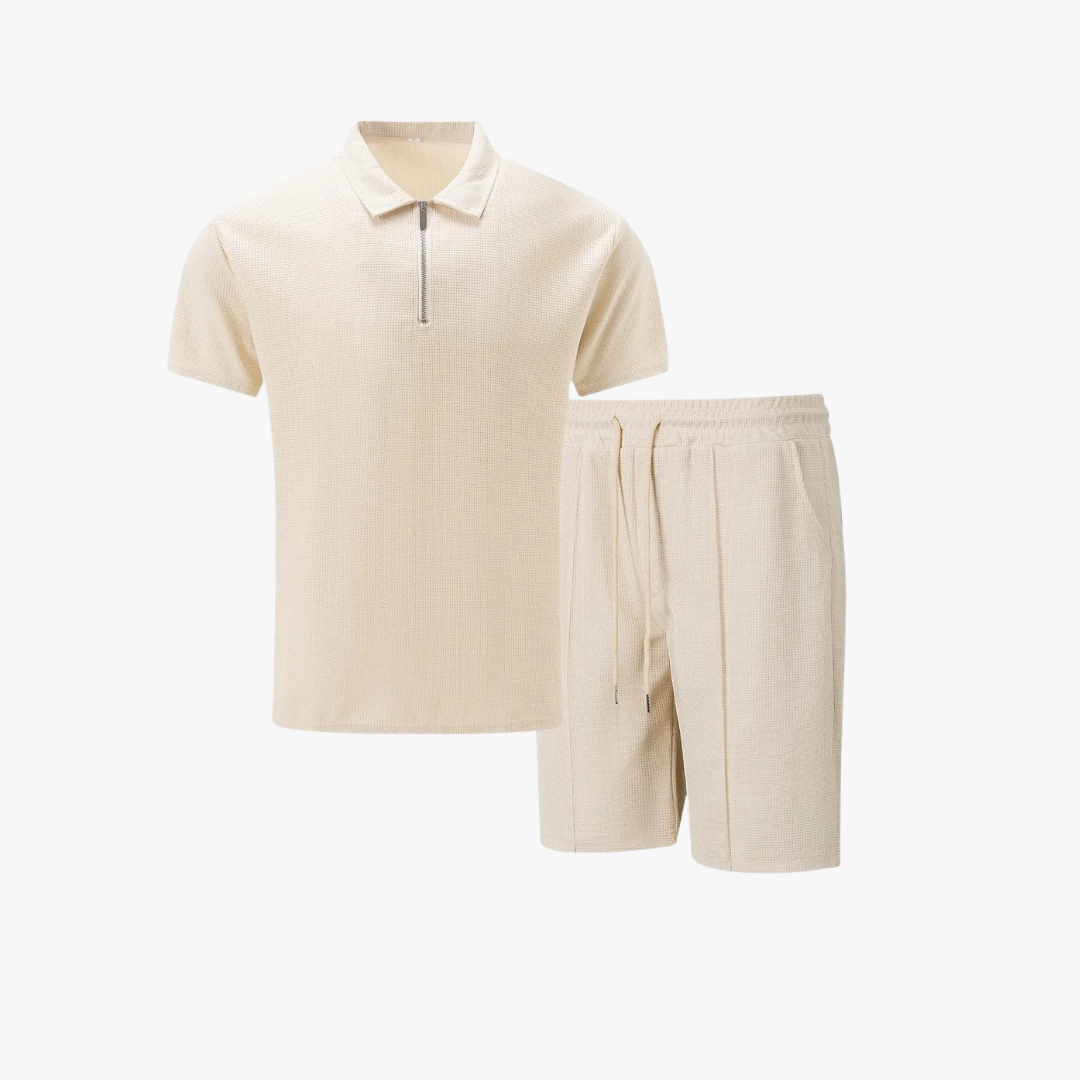 Pánský polo set na zip | Koordinované letní šortky