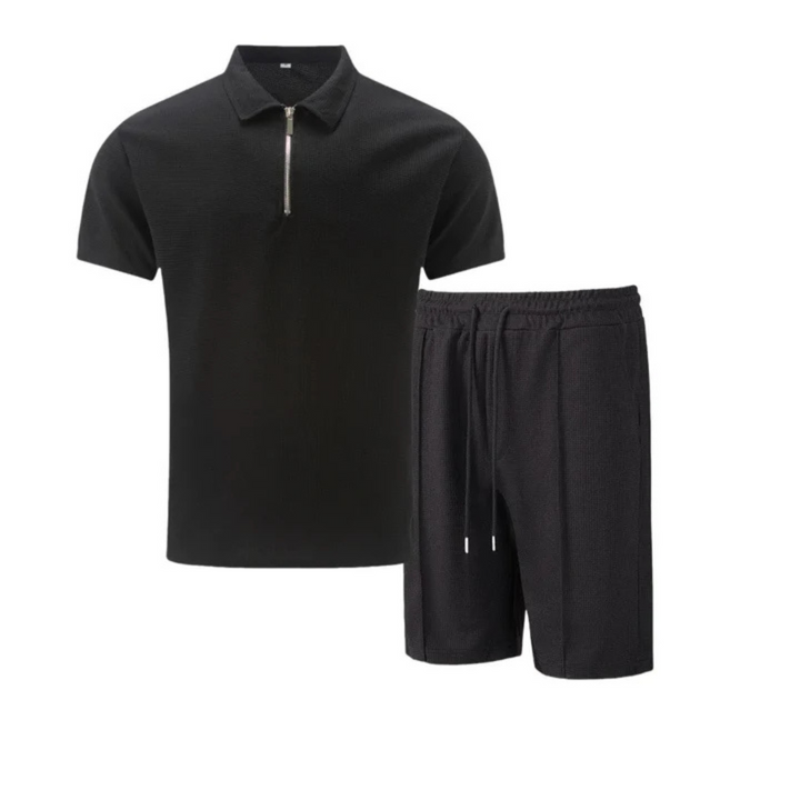 Pánský polo set na zip | Koordinované letní šortky