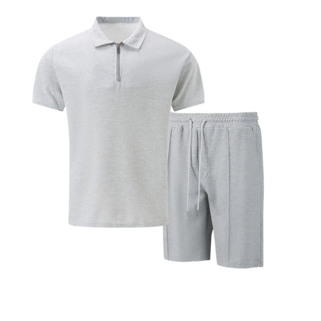 Pánský polo set na zip | Koordinované letní šortky