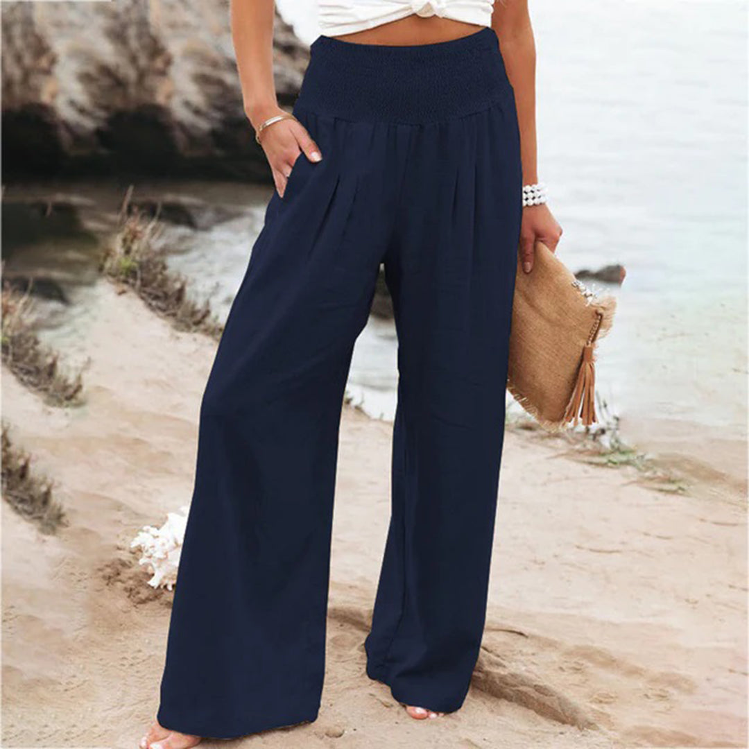 Grazia | Pantalons d'Été Taille Haute à Pattes Larges Pour Femmes
