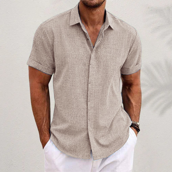 Chemise homme décontractée style lin | Indispensable été décontracté