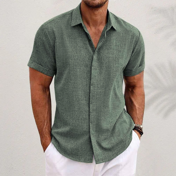 Chemise homme décontractée style lin | Indispensable été décontracté