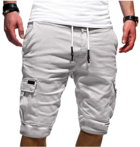 Herre Cargoshorts | Flere Lommer Snøre Sommershorts