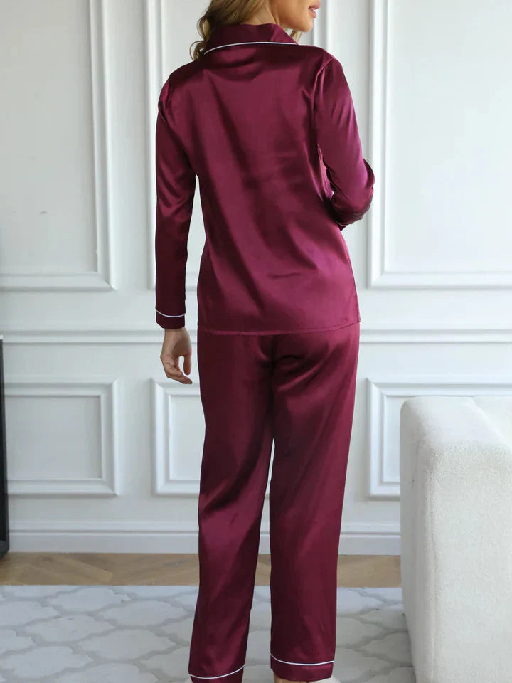 Qiana| Set de pijamale din satin pentru femei