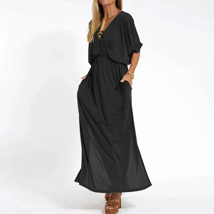 Sienna | Robe Taille Haute Élégante avec Fente Latérale