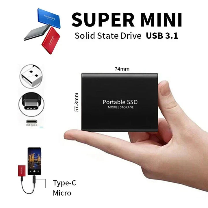 Ultrarychlý 128 TB SSD - Odolný Přenosný Solid State Disk