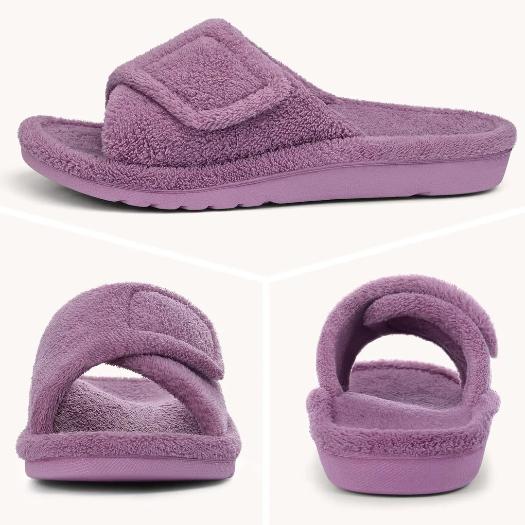 Chaussons orthopédiques pour la maison | Velcro réglable coupe large