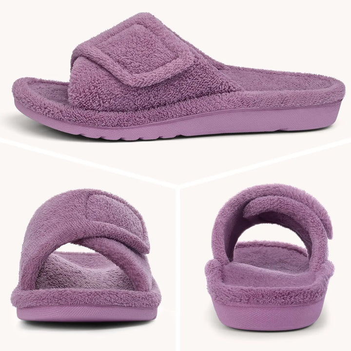 Chaussons orthopédiques pour la maison | Velcro réglable coupe large