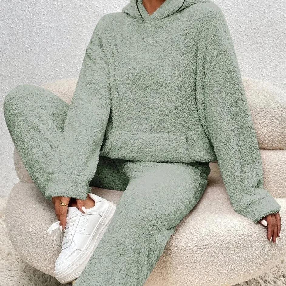 2-Piece Women's Fleece Lounge Set | Cozy Hoodie and Joggers