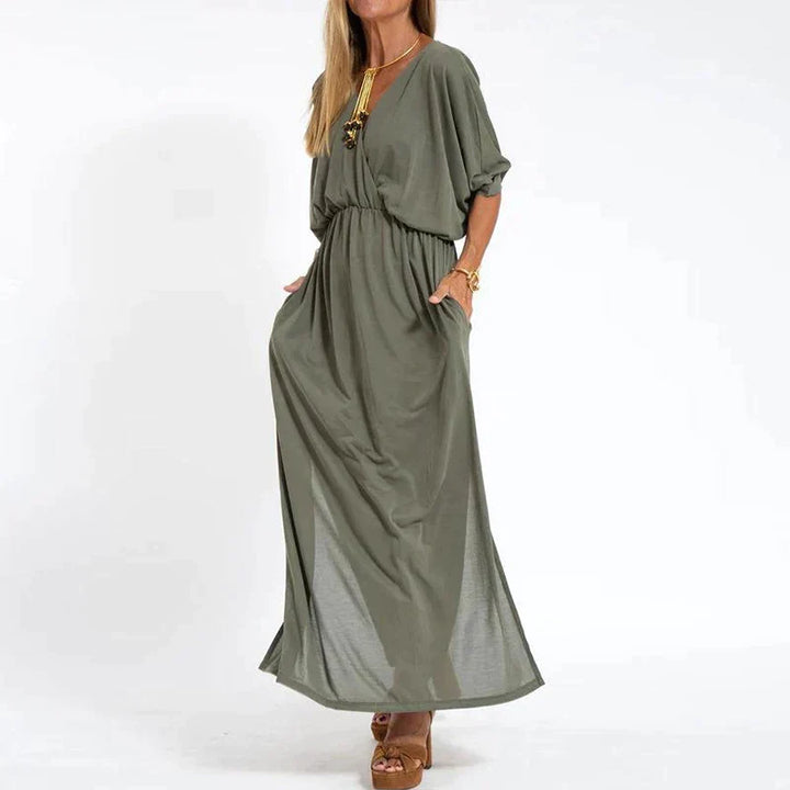 Sienna | Robe Taille Haute Élégante avec Fente Latérale