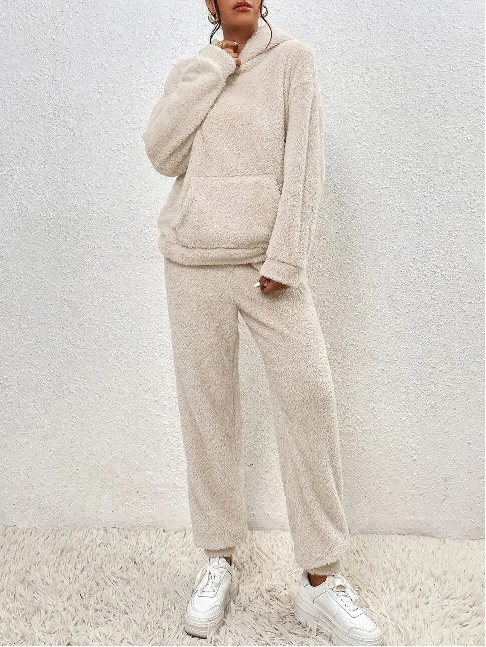 2-Piece Women's Fleece Lounge Set | Cozy Hoodie and Joggers