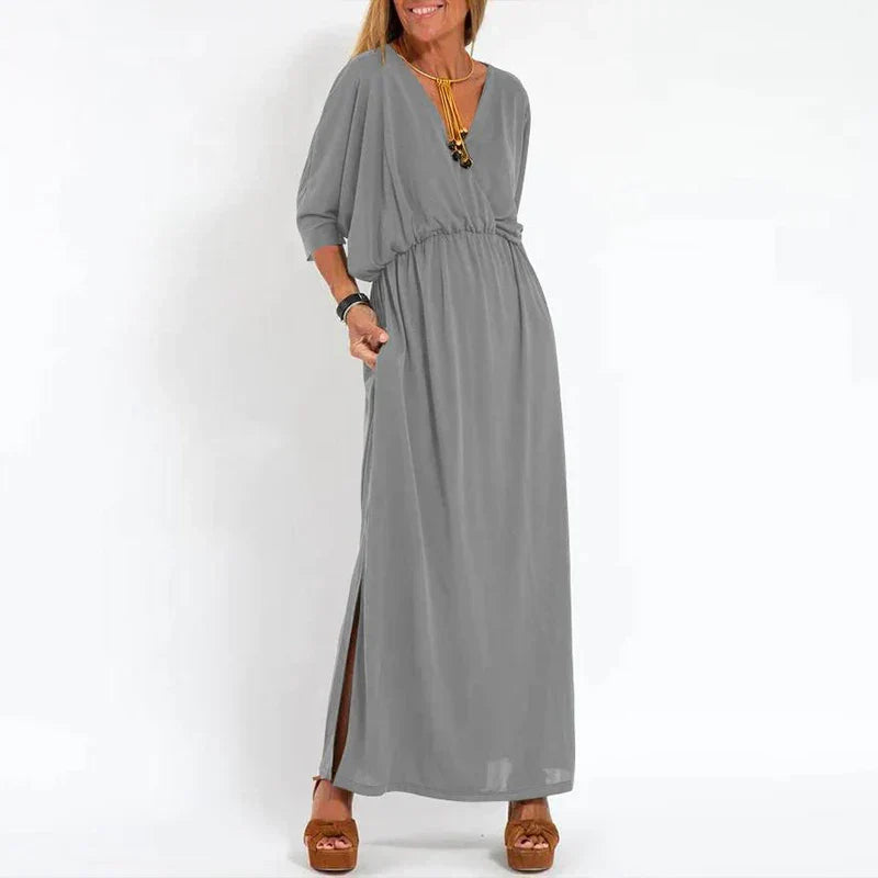Sienna | Robe Taille Haute Élégante avec Fente Latérale