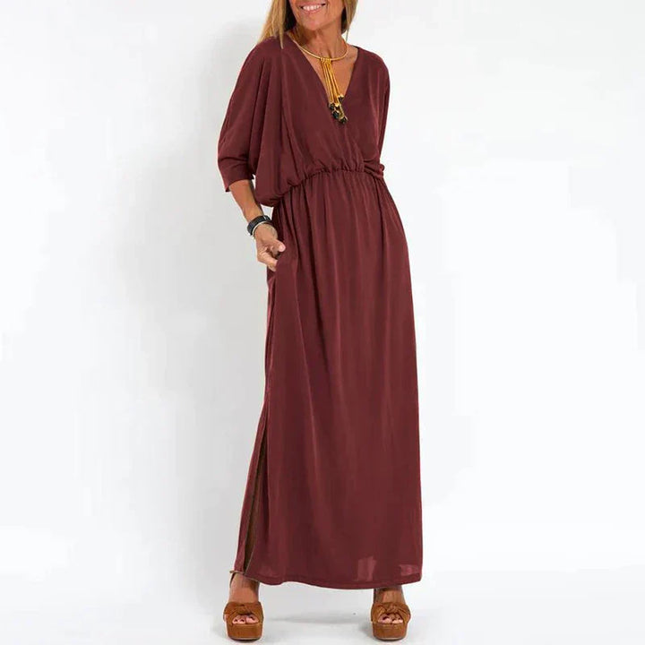 Sienna | Robe Taille Haute Élégante avec Fente Latérale