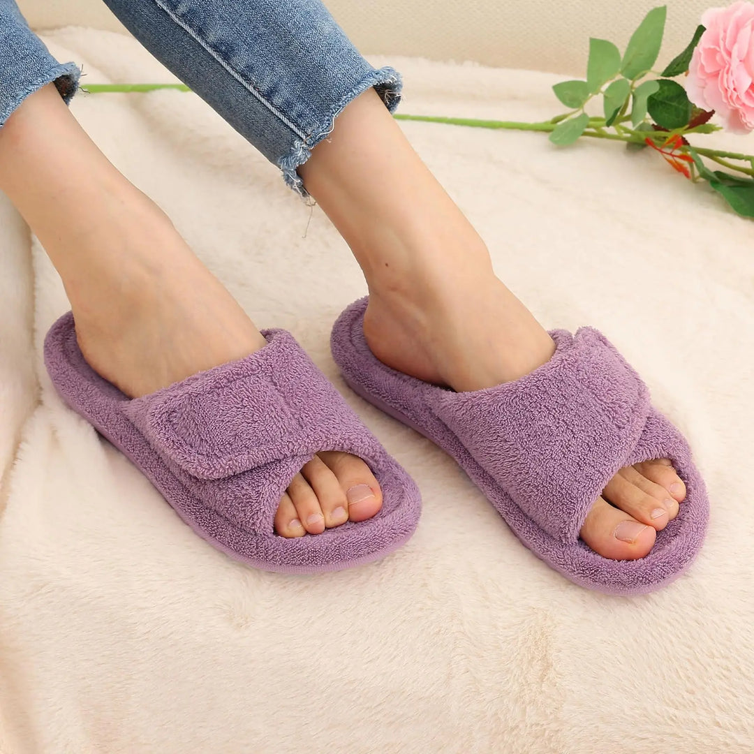 Chaussons orthopédiques pour la maison | Velcro réglable coupe large