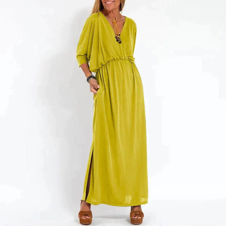 Sienna | Robe Taille Haute Élégante avec Fente Latérale