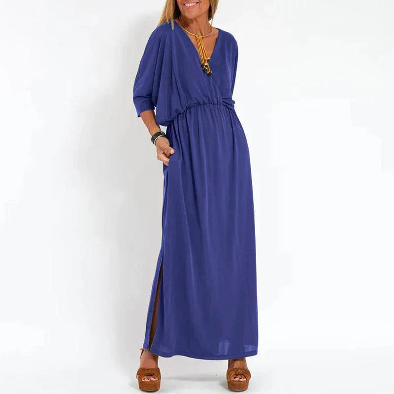 Sienna | Robe Taille Haute Élégante avec Fente Latérale