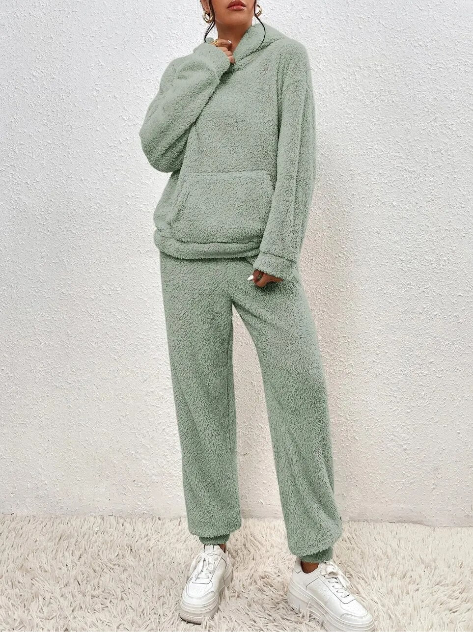 2-Piece Women's Fleece Lounge Set | Cozy Hoodie and Joggers